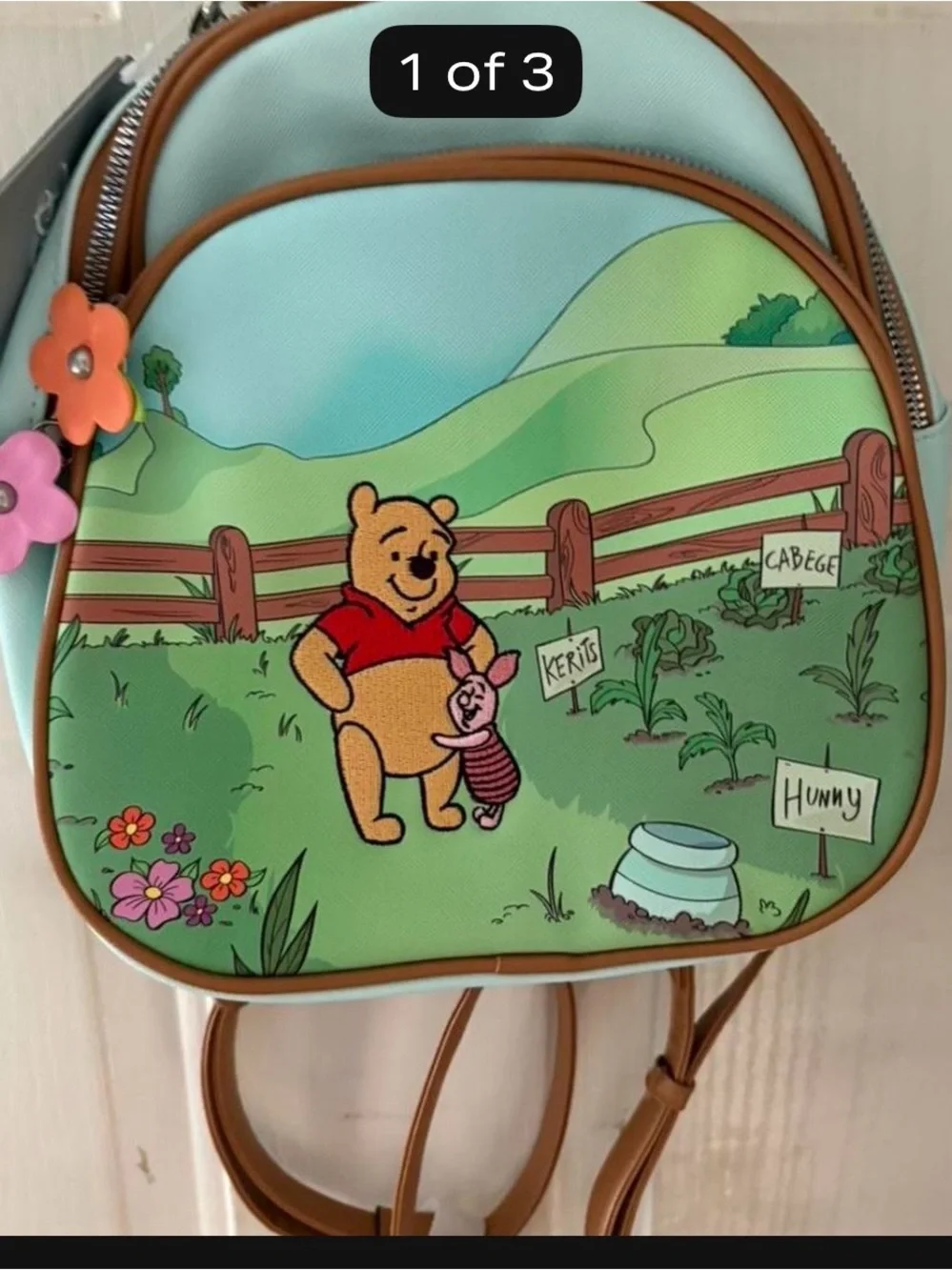 Disney Winnie the Pooh Mint Green and Brown Mini Backpack